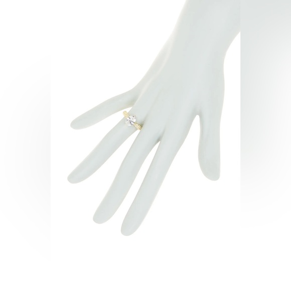 Oval CZ Pavé Band Ring - Picture 8 of 10